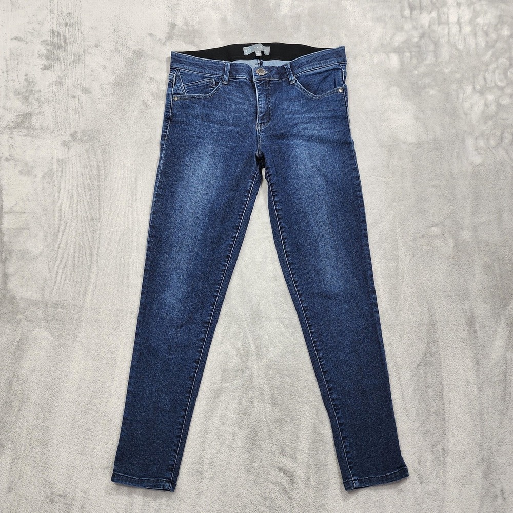 Wit & Wisdom Jeans Womens 10 Blue Mid Rise Skinny Stretch Denim Casaul Preppy‎
